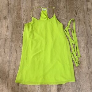 Naked Zebra Neon Green Halter Top